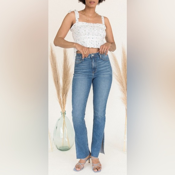 Just Black Women's Blue Straight Leg Jeans - Picture 2 of 7